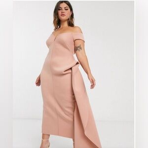ASOS Off Shoulder Structured Maxi Dress Size 16